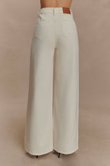 Carmella Embroided Jeans - Ecru